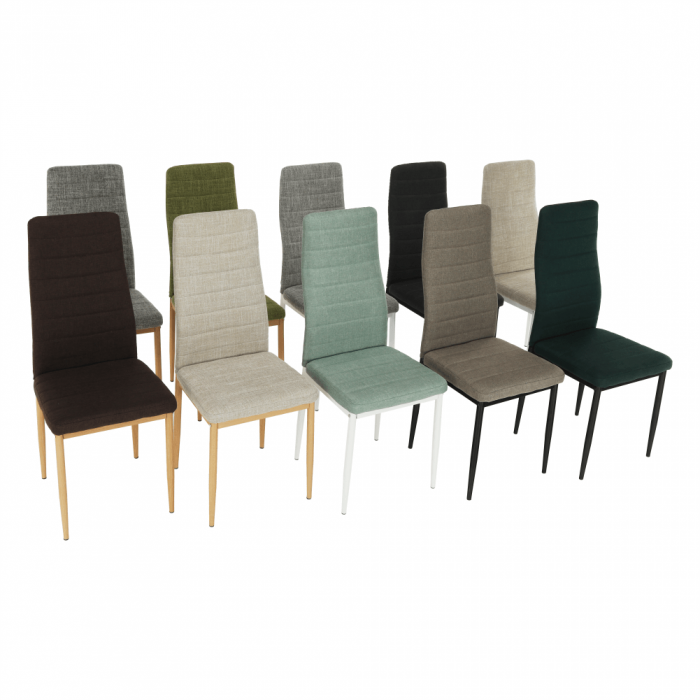 Scaun, textil maro/metal negru, COLETA NOVA [8]