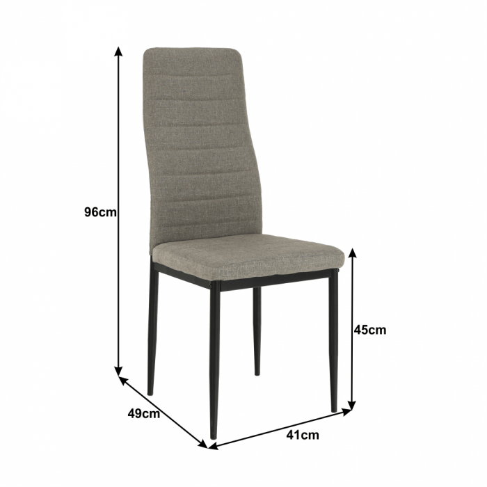 Scaun, textil maro/metal negru, COLETA NOVA [9]