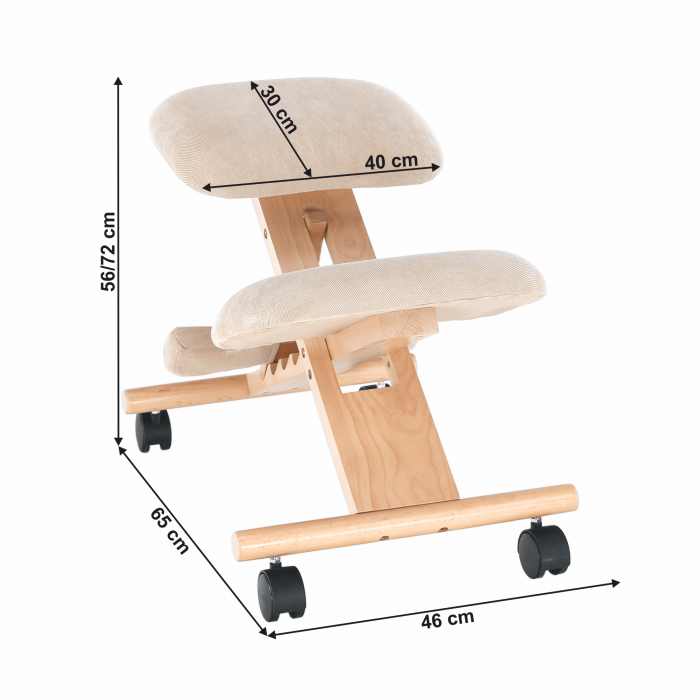 Scaun tip kneeling ergonomic, crem / fag, GROCO [6]