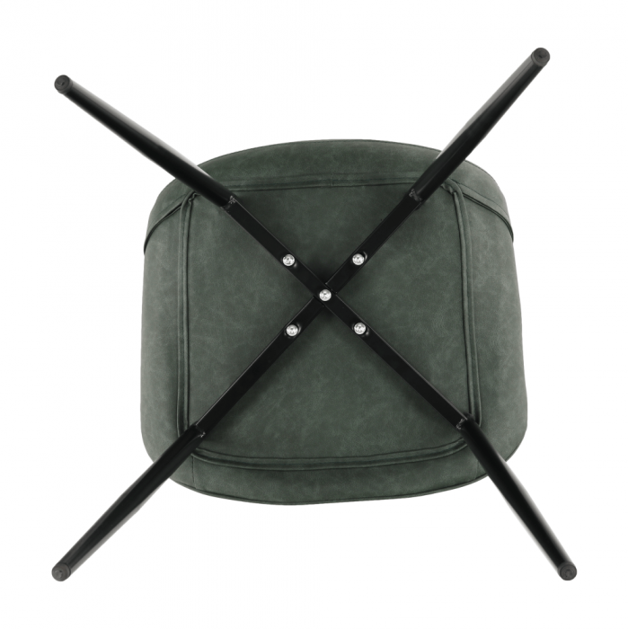 Scaun, verde/negru, HAZAL [12]