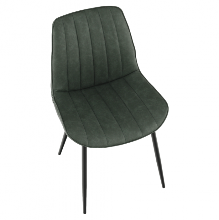 Scaun, verde/negru, HAZAL [14]