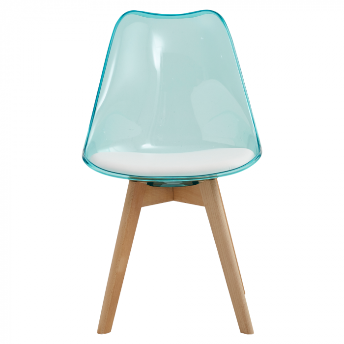 Scaun, verde transparent, acrilic/piele ecologică/fag, BALI 2 NEW [3]
