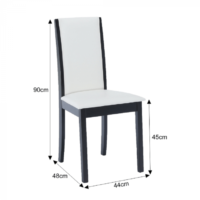 Scaun, wenge/piele eco alb, VENIS NEW [6]