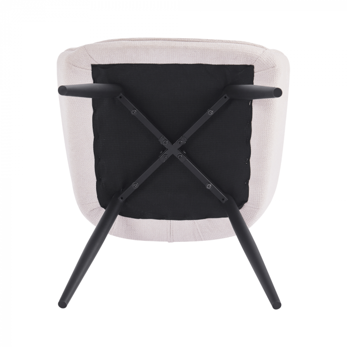Scaunul de design, bej/negru, MARKEN [6]