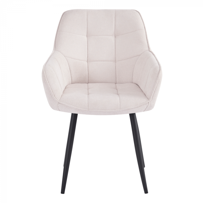 Scaunul de design, bej/negru, MARKEN [3]