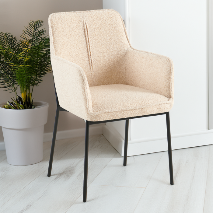 Scaunul de design, bej/negru, REMOND [2]