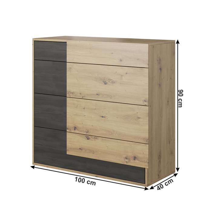 Scrin 4S, stejar artizanal / pin negru norvegian, BAFRA [2]