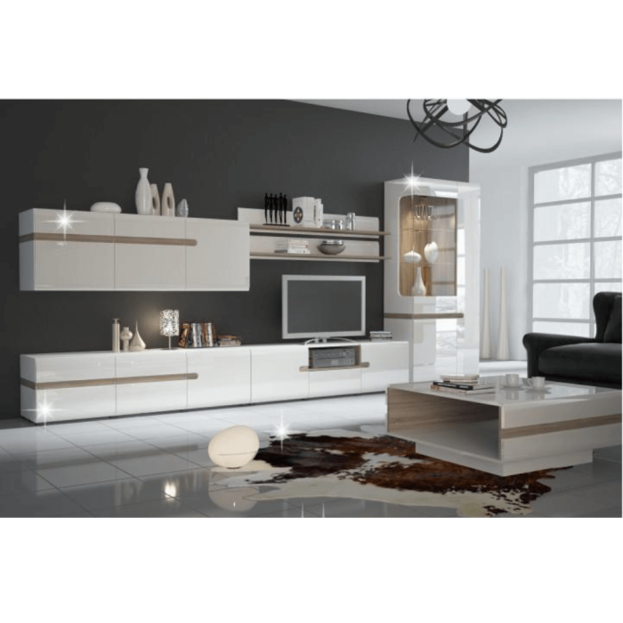 Scrin, alb extra luciu ridicat HG/stejar sonoma truflu, LYNATET TYP 35 [3]