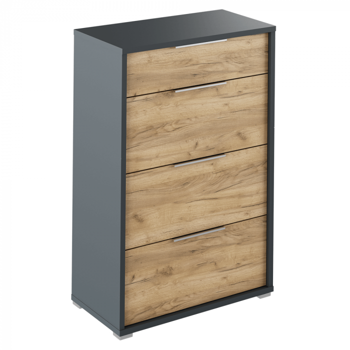 Scrin cu sertare, grafit / stejar artizanal, RIOMA NEW TYP 22 [1]