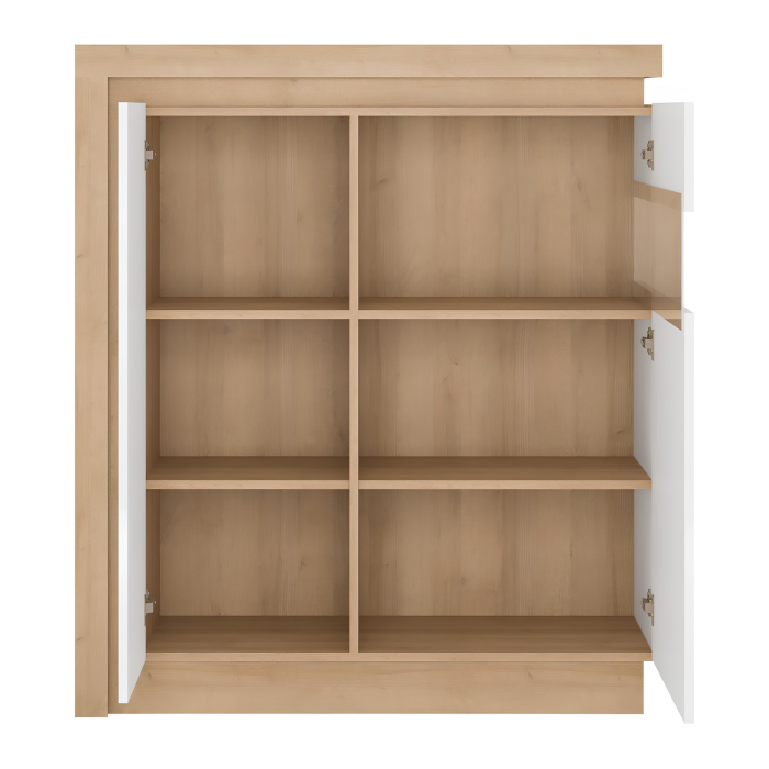 Scrin LYOV04P, stejar riviera/alb cu luciu extra ridicat, LEONARDO [3]