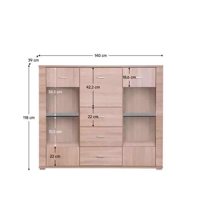 Scrin tip 8, stejar sonoma, GRAND [5]