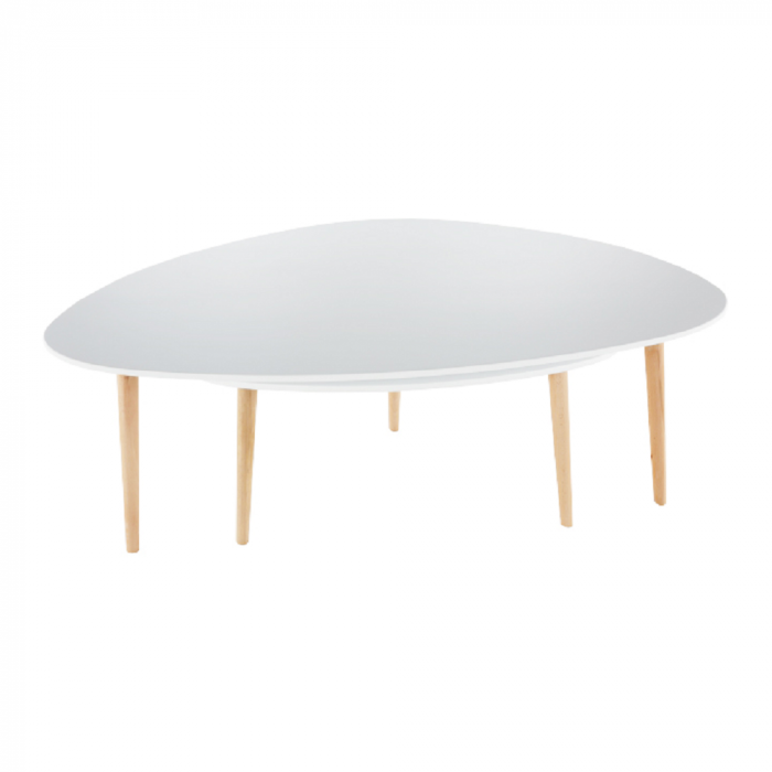 Set 2 măsuţe de cafea, alb/fag, FOLKO NEW [12]