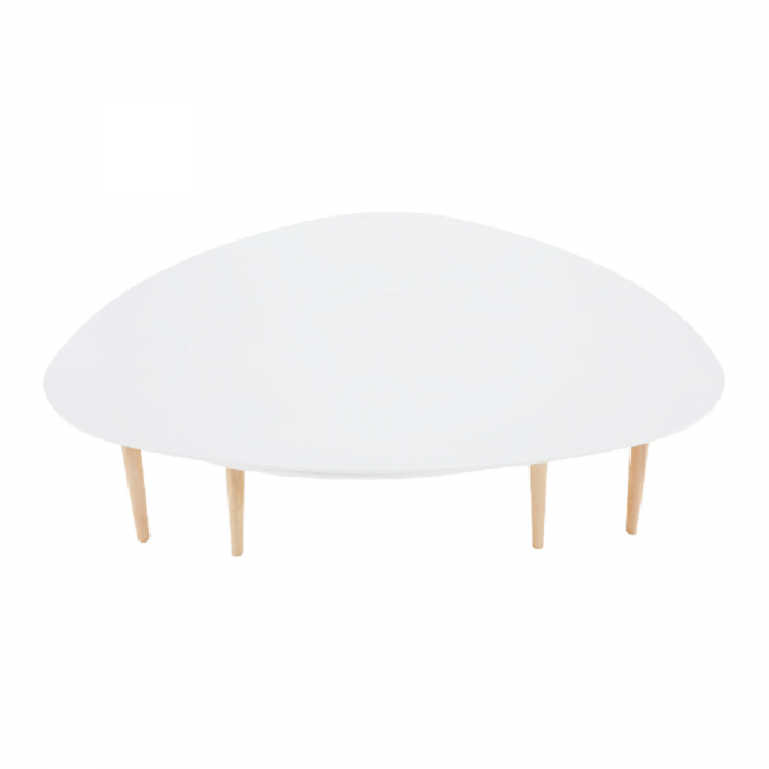 Set 2 măsuţe de cafea, alb/fag, FOLKO NEW [11]