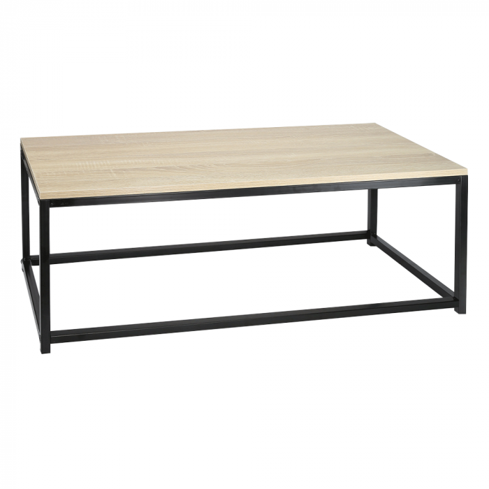 Set 2 măsuţe de cafea, stejar sonoma/negru, KASTLER NEW TYP 2 [2]