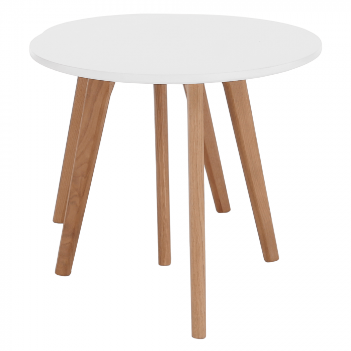 Set 2 măsuţe pt. cafea, alb/fag, MALTO NEW [9]