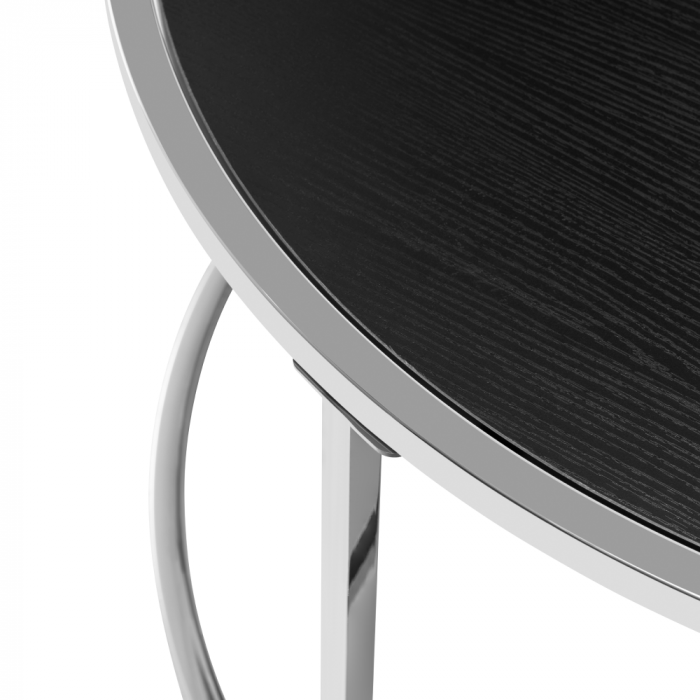 Set 2 mese de cafea, argintiu/negru, moderne, pentru living , hol , spatii comerciale [3]