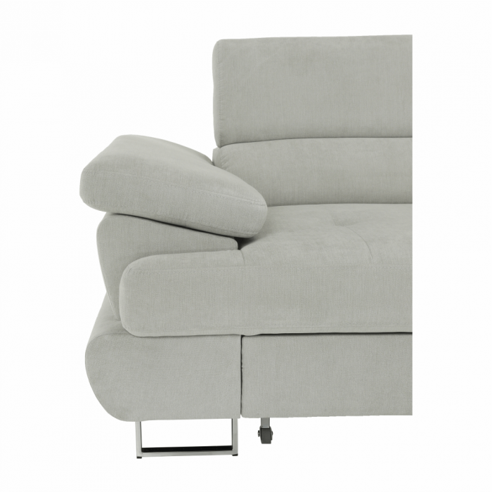 Set canapea cu spaţiu de depozitare, gri deschis, material textil, dreapta, BUTON R [18]