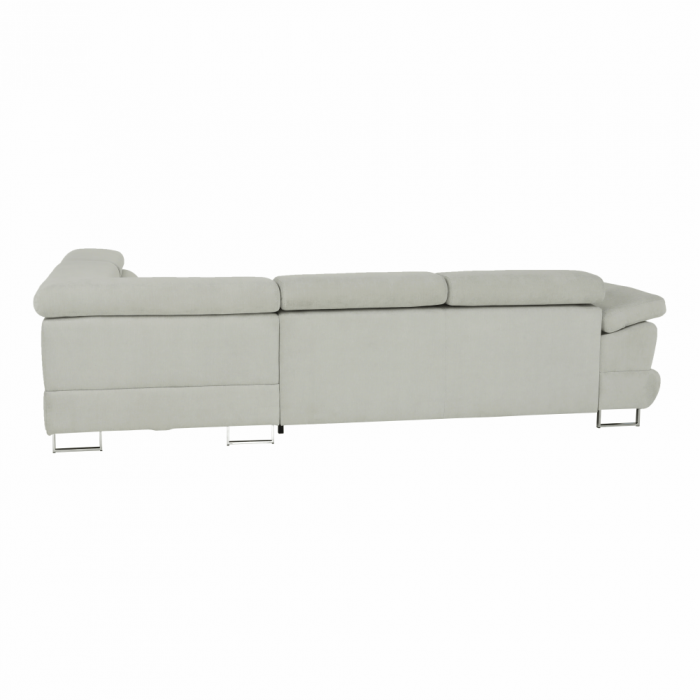 Set canapea cu spaţiu de depozitare, gri deschis, material textil, dreapta, BUTON R [6]