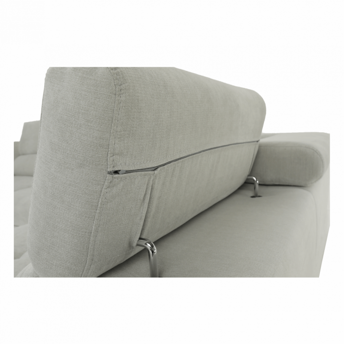 Set canapea cu spaţiu de depozitare, gri deschis, material textil, dreapta, BUTON R [21]