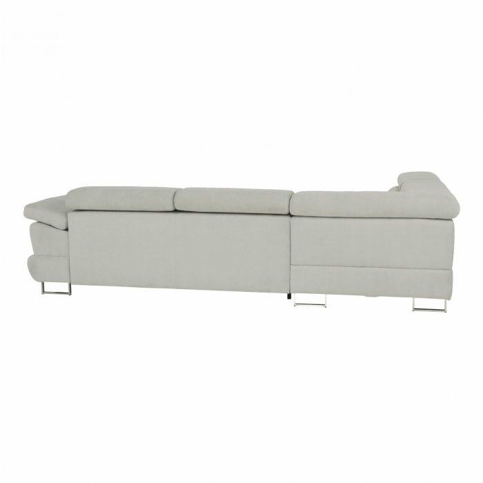 Set canapea cu spaţiu de depozitare, gri deschis, material textil, stânga, BUTON R [11]