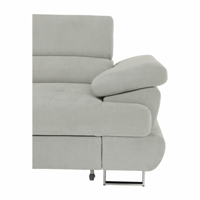 Set canapea cu spaţiu de depozitare, gri deschis, material textil, stânga, BUTON R [27]