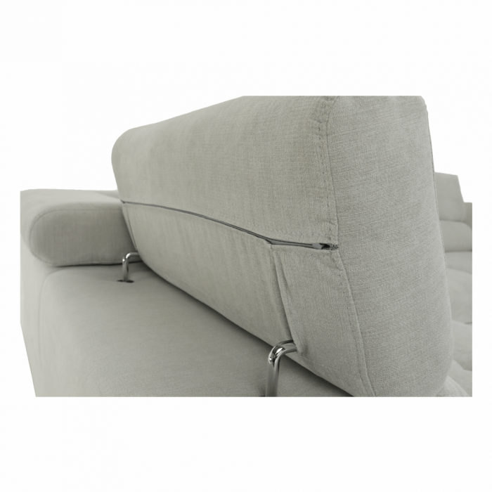 Set canapea cu spaţiu de depozitare, gri deschis, material textil, stânga, BUTON R [23]