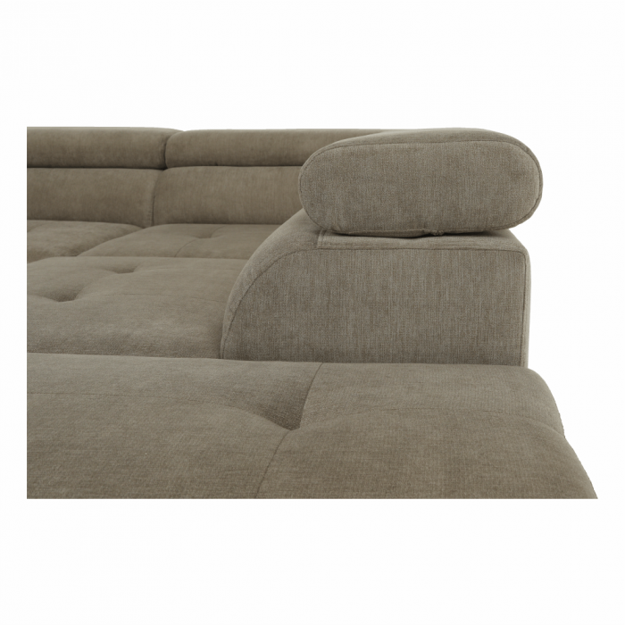 Set canapea cu spaţiu de depozitare, maro deschis melanj, material textil, dreapta, BUTON R [22]
