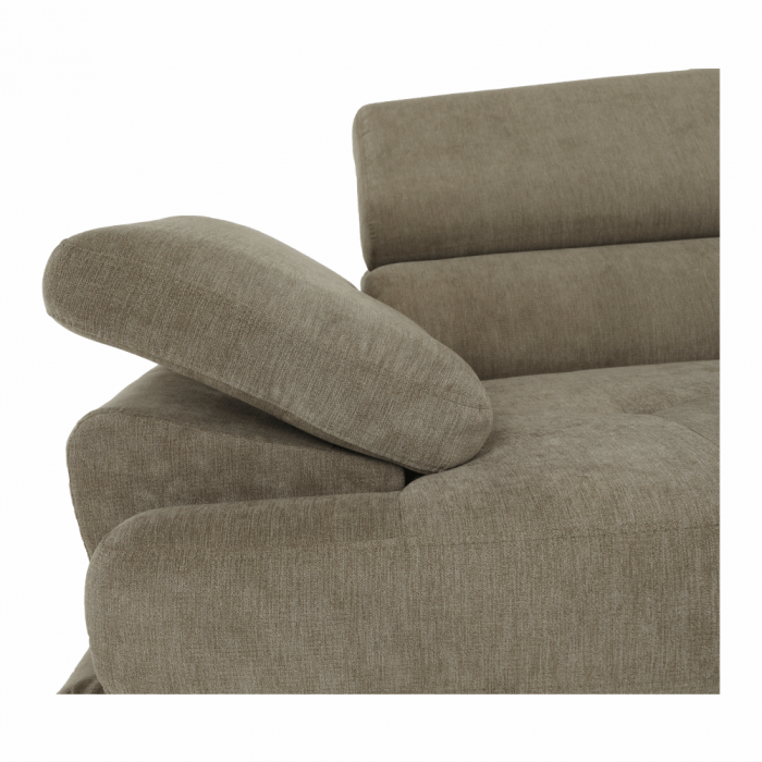Set canapea cu spaţiu de depozitare, maro deschis melanj, material textil, dreapta, BUTON R [7]