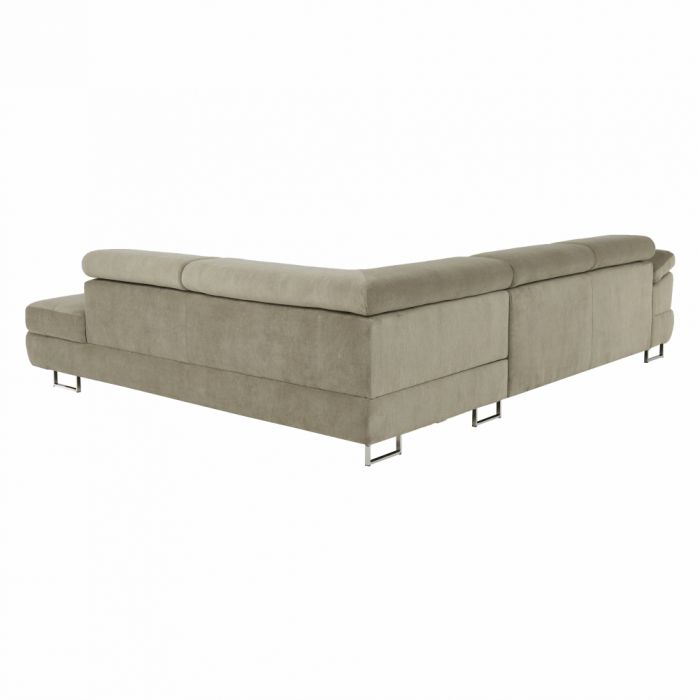 Set canapea cu spaţiu de depozitare, maro deschis melanj, material textil, dreapta, BUTON R [12]