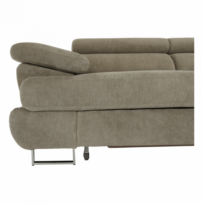 Set canapea cu spaţiu de depozitare, maro deschis melanj, material textil, dreapta, BUTON R [21]