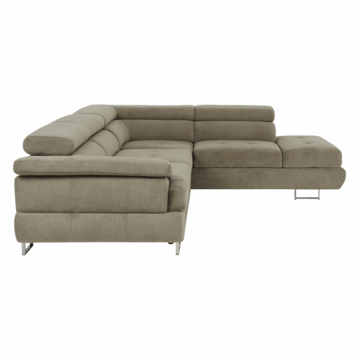 Set canapea cu spaţiu de depozitare, maro deschis melanj, material textil, dreapta, BUTON R [14]