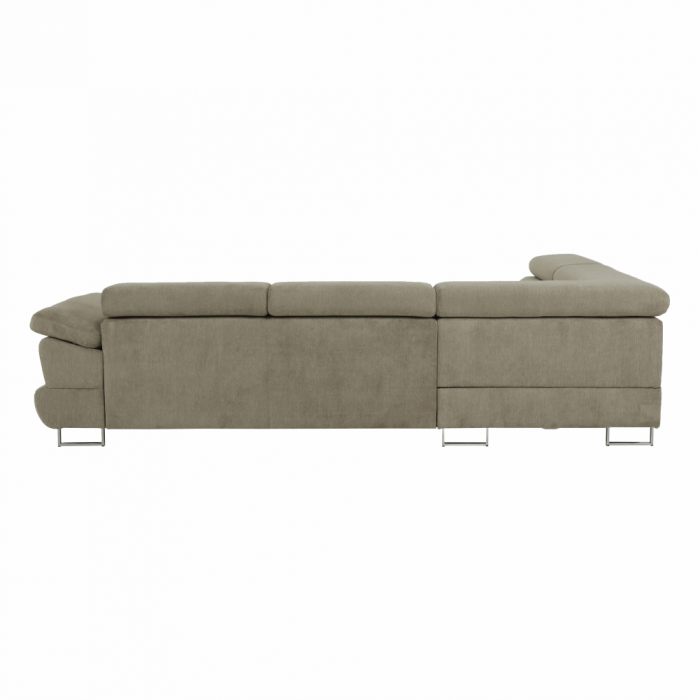 Set canapea cu spaţiu de depozitare, maro deschis melanj, material textil, stânga, BUTON R [19]