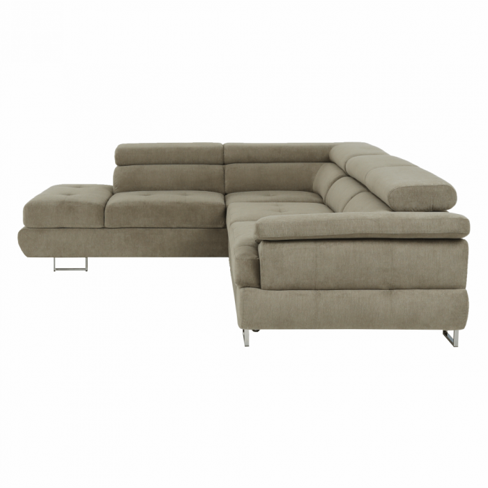 Set canapea cu spaţiu de depozitare, maro deschis melanj, material textil, stânga, BUTON R [20]