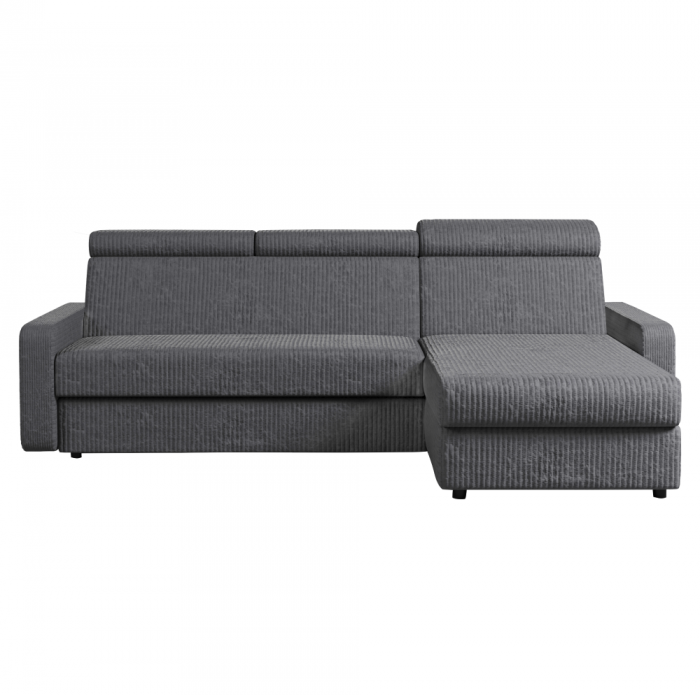 Set canapea de colţ, gri, pe dreapta, MORA ROH [1]