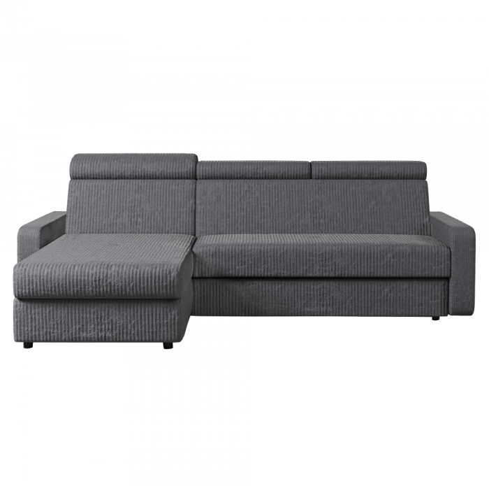 Set canapea de colţ, gri, pe stânga, MORA ROH [1]