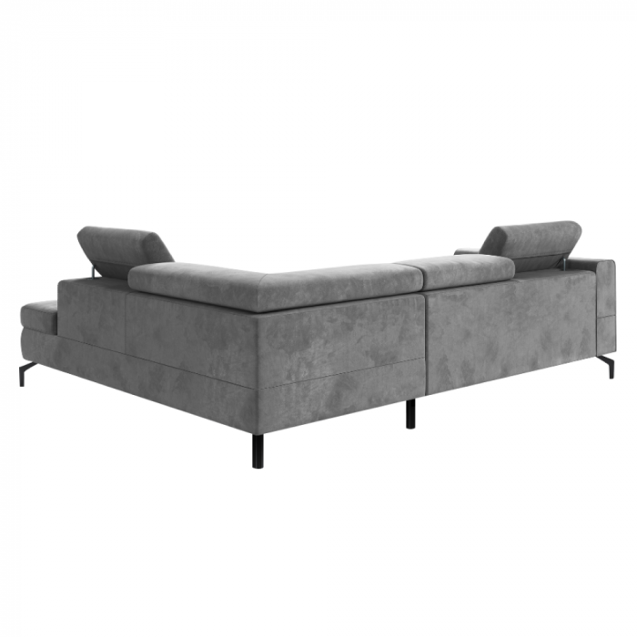 Set canapea extensibilă, gri, dreapta, BALTIK ROH [6]
