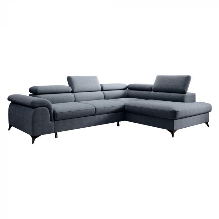 Set canapea extensibilă, gri, dreapta, PONY ROH [1]