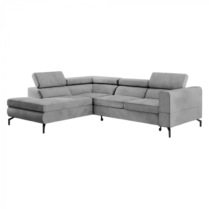 Set canapea extensibilă, gri, stânga, BALTIK ROH [1]