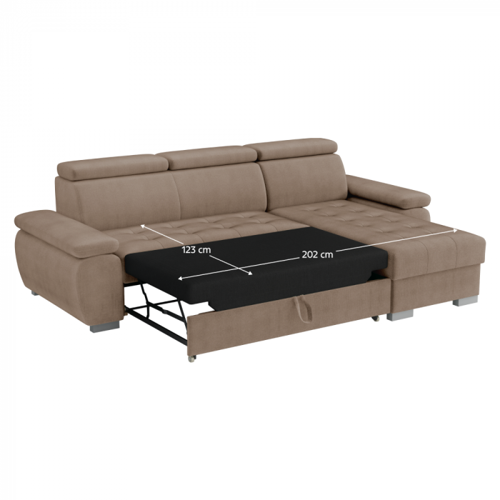 Set canapea, gri-bej Taupe, pe dreapta, SEMI ROH [5]