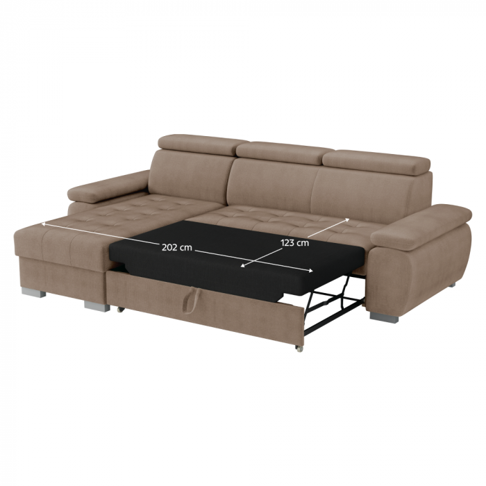Set canapea, gri-bej Taupe, pe stânga, SEMI ROH [5]