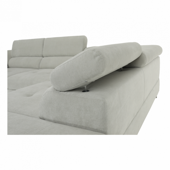 Set canapea, gri deschis, material textil, dreapta, BUTON P [7]