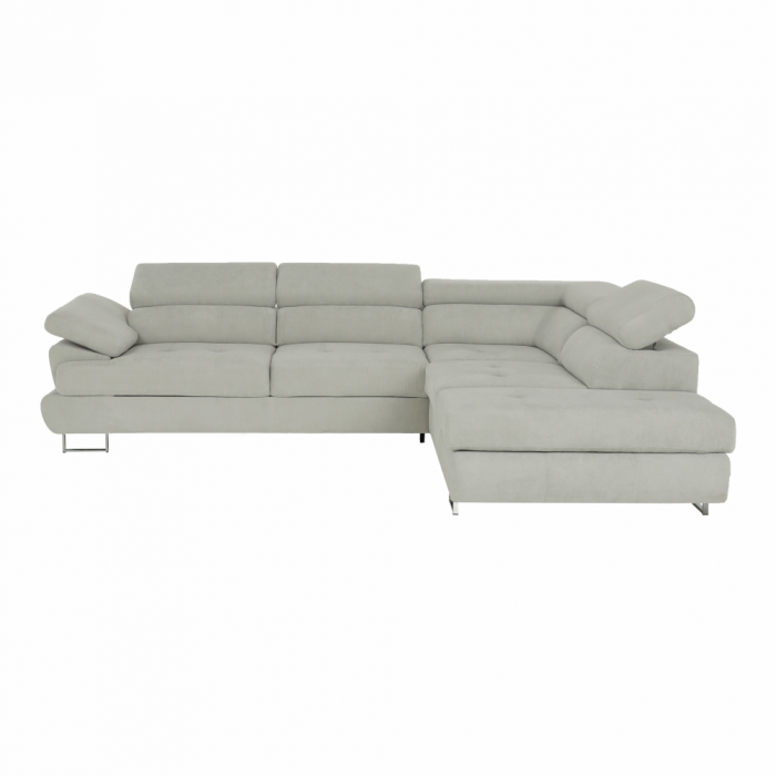 Set canapea, gri deschis, material textil, dreapta, BUTON P [15]