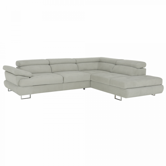 Set canapea, gri deschis, material textil, dreapta, BUTON P [1]