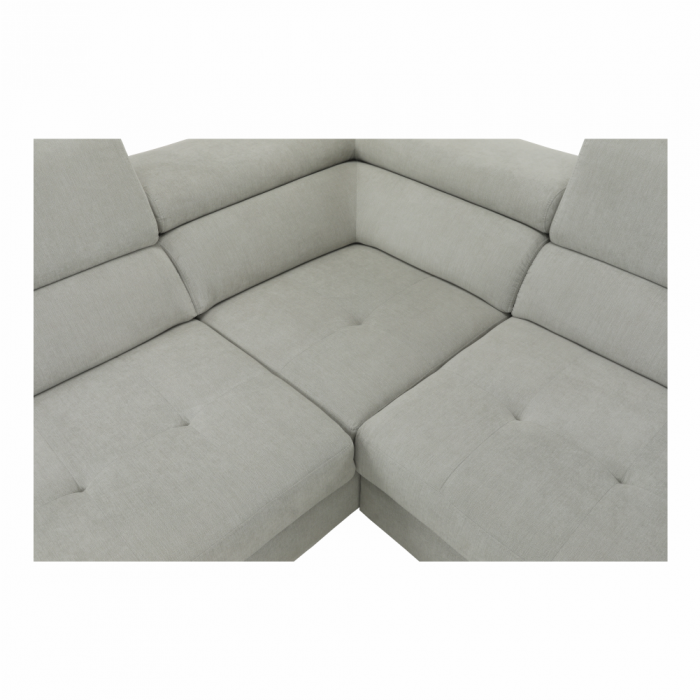 Set canapea, gri deschis, material textil, stânga, BUTON P [18]