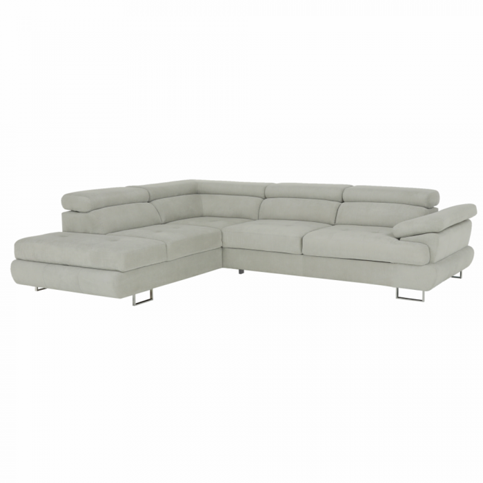 Set canapea, gri deschis, material textil, stânga, BUTON P [1]