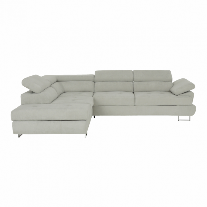 Set canapea, gri deschis, material textil, stânga, BUTON P [11]