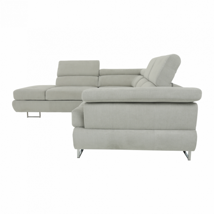 Set canapea, gri deschis, material textil, stânga, BUTON P [6]