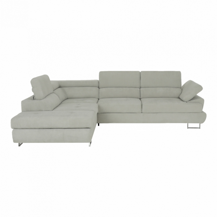 Set canapea, gri deschis, material textil, stânga, BUTON P [12]