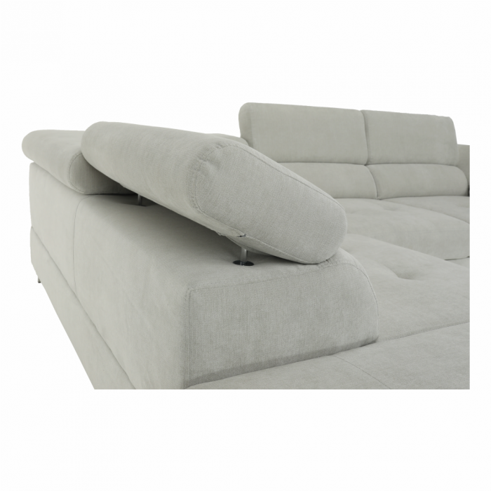 Set canapea, gri deschis, material textil, stânga, BUTON P [16]