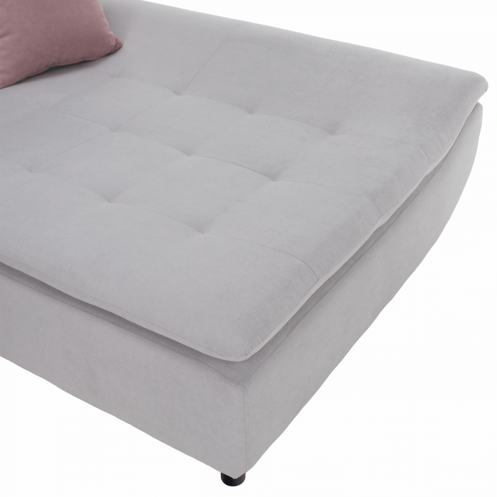 Set canapea, gri deschis / roz pudră, material textil, dreapta, BRATO [19]